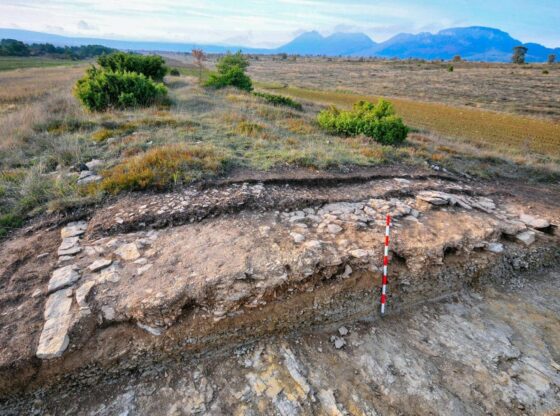 Prospecting of the Roman road that goes from Castro Urdiales to Osma de Álava in Lastras de Torre.