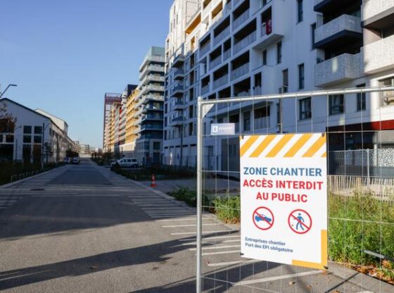 In the Athletes' Village in Saint-Denis during redevelopment works to transform it into a mixed-use neighborhood, November 2024.