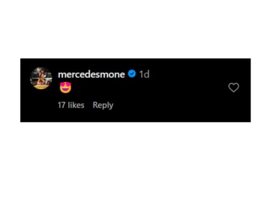 Mercedes' comment on Kim Orton's recent Instagram post featuring Randy