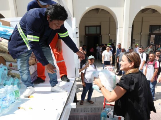The Commune sent 10 tons of food and basic necessities to the families of Veracruz