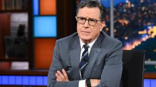 Host Stephen Colbert.