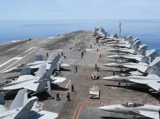 The United States deployed an aircraft carrier and its respective flotilla to Latin America to combat drug trafficking.