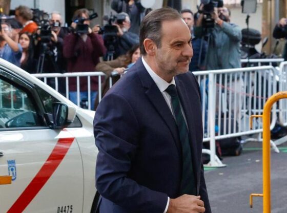 José Luis Ábalos upon his arrival at the Supreme Court last Wednesday.