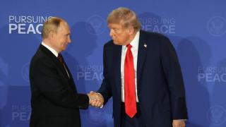 Donald Trump and Vladimir Putin in Alaska.