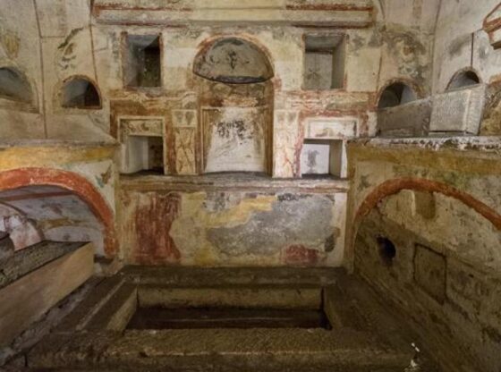 A Roman tomb in the Vatican necropolis, close to the supposed burial place of Saint Peter.